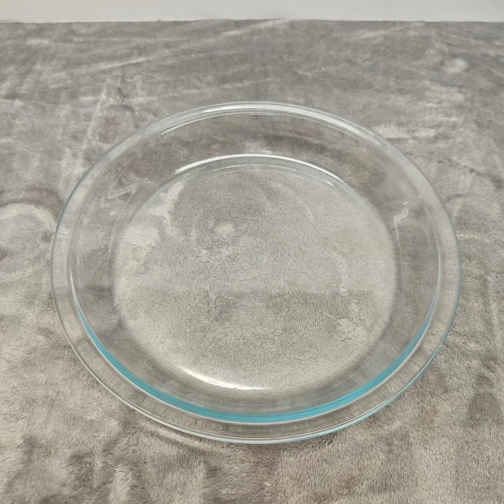 Pyrex Clear Glass Pie Plate 9 Inch 23cm Round Baking Dish Made in USA 209